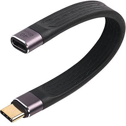 MEIRIYFA Cable de extensión USB tipo C de 40 Gbps, Cable Corto USB-C Macho a Hembra Soporte Thunderbolt 3 PD 100 W Carga rápida para teléfonos tipo C Laptop - 13,8 cm