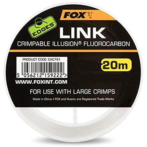 Fox Edges Link Crimpable Illusion Fluorocarbon - 0.53mm/25lb 20m Angelschnur