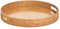 TIENDA EURASIA - Bandeja Circular de Madera, Bandeja Decorativa de 40 x 5 cm, Bandeja Cama con Asas, Bandeja para Servir de Diseño Nordico y Comodas Asas de Transporte