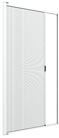 Zanzanet - Zanzariera Laterale da 42 mm 100x260 cm in Kit Fai da Te - Riducibile e Regolabile a misura per Porte finestre Disponibile in 9 colori con Freno, Snodo e Clips laterali