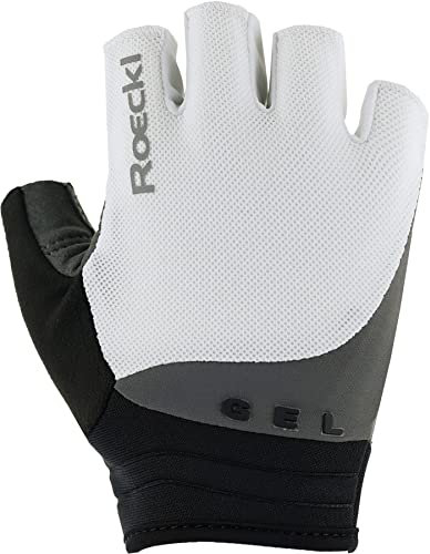 Roeckl Sports Fahrradhandschuh ITAMOS 2, High Performance Handschuh, Weiß/Smoked Pearl 9.5