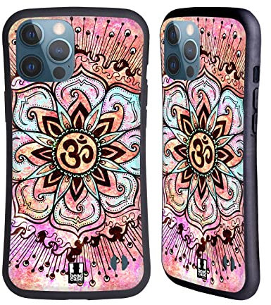Head Case Designs Macchia Rosa Om Cover Ibrida Compatibile con Apple iPhone 13 PRO Max