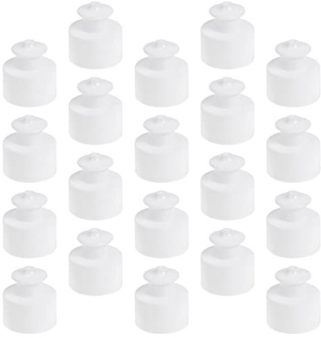 UPKOCH 20pcs Push Pull Bottle Replacement Caps 28mm Reusable Sports Bottle Lids for Water Bottles, Toddler Milk Bottles, and Travel Kettles, White