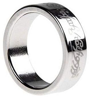 Defgeph Magic Magnetic Ring PK Ring for Professional Magician Stage Magic Tricks Props Accessory Gimmick Props (Engraved Silver,19mm)