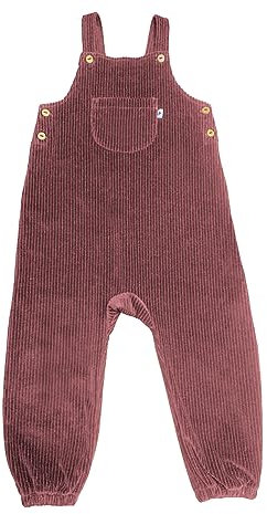 Leela Cotton Salopette per bambini in cotone biologico in velluto a coste, Malva Scura, 116