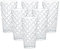 Lucente Stylish Rhombus Pattern Drinking Glasses 435ml Set of 6