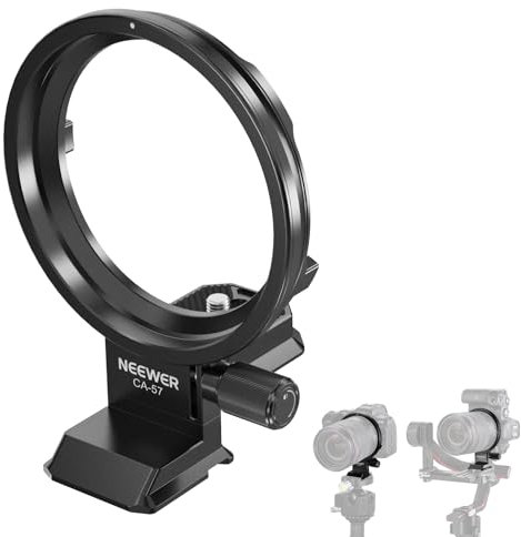 NEEWER Placa de Montaje giratoria para Canon EOS R5 R5C R6 Mark II, Anillo de Montaje de Lente de trípode de cámara Horizontal a Vertical, Compatible con dji RS 3/2 y Sistema de liberación rápida