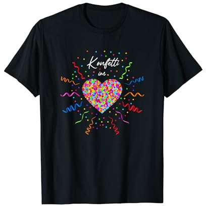 Kostüm Konfetti im Herzen Karneval Party Kostüm T-Shirt