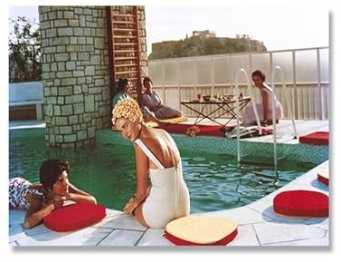 KEYGEM Slim Aarons Poster Glamour Poolside Fotografie Wandkunst Slim Aarons Drucke Slim Aarons Canavs Malerei für Zuhause Wandkunst Dekor 60x80cmx1 Kein Rahmen