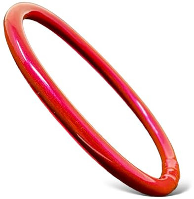 Yvelise Bracelet femme bouddhiste - Jonc MAT EFFET METAL - Sans Mantra porte bonheur [Promo flash - Stock limité] - Rose Foncé - 42