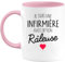 quotedazur - Mug Cadeau Infirmière - Je Suis Une Infirmière Avec Option Râleuse - Tasse Cadeau Infirmière Femme - Rose/Céramique