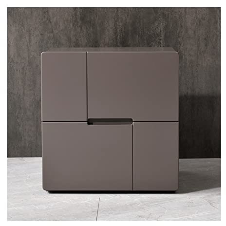 RASOANOA Nachttisch, Zimmer, Schlafzimmer, Nachttisch, Aufbewahrung, Nachttisch, Holzbrett, Aufbewahrung mit Zwei Schubladen, Nachttisch, Beistelltisch und Nachttisch (Farbe: D) (A) Ambitious