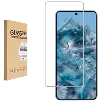 Shunwige Protecteur d'écran en verre trempé conçu pour Google Pixel 8 Pro, Smartphone Film tremp HD, dureté 9H, anti-rayures, tactile sensible, protection contre les chutes