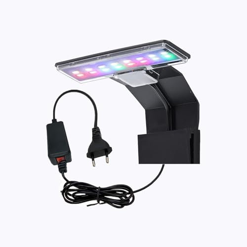 GERUI Aquarium Beleuchtung Aquarium Led Lampe, 3 Farben Licht Aquarium Licht Led Aquarium LED Beleuchtung 220V 6W Nano Aquarium Beleuchtung für Wasserpflanzen undFische (1)