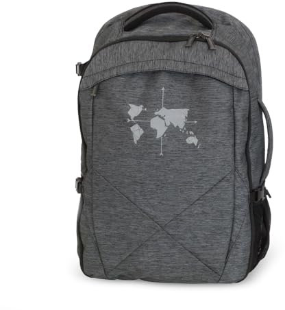 outdoorer Business-Rucksack mit Laptopfach Digital Nomad 35 – grauer 35 Liter Handgepäck-Rucksack für die Arbeit & unterwegs, für Herren & Damen, inklusive Regenschutz