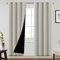 BellaHills 100% Blackout con Cortinas Salon Modernas,Opacas Cortinas Aislantes Termicas,Cream Natural Cortinas Salon Modernas,para Salon Dormitorio,140 * 240CM,2 Piezas