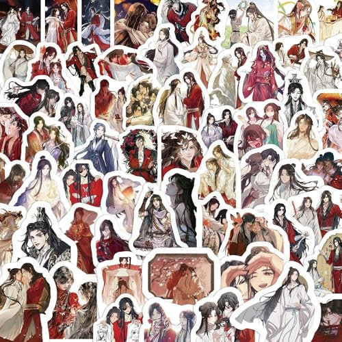 Heaven Official's Blessings Aufkleber, 100 Pcs Anime Figur Vinyl Wasserdichte Stickers Für Party, Wasserflasche Scrapbook Laptop Skateboard Computer Für Teens Studenten