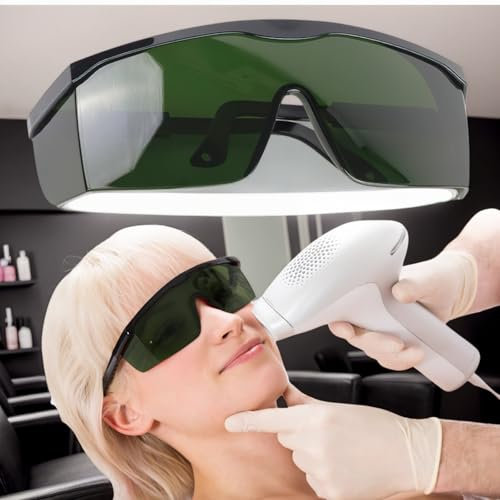 GDJIAJT Laser Schutzbrille, IPL Brille 200-2000nm Infrarot Schutzbrille, Laser Schutzglas Laserschutzbrille Laser Brille für Haarentfernung IPL, IPL Schutzbrille Laserbrille für Männer Frauen