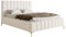 Selsey Bett Polsterbett Doppelbett 140 x 200 cm Mit Bettkasten Metallrahmen Goldene Beine Gasdruckfeder Schlafbett Chenille Creme Szejlo