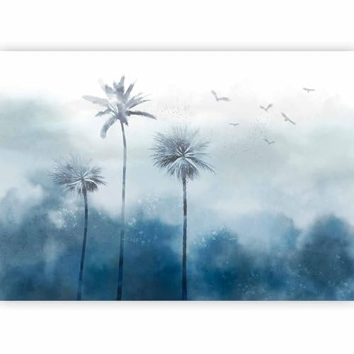 murando - Papier Peint Panoramique Intissé Paysage 350x256 cm - Revêtement Mural pour Chambre Salon - Design Unique Moderne Décoration Murale - Bleu gris - c-A-10010-a-a