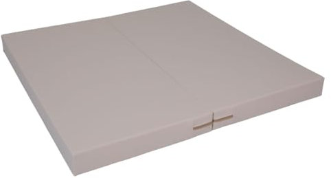 Turnmatte Sportmatte Weichbodenmatte zweiteilig Trainingsmatte klappbare faltbare 120x120x10 cm (2 Teile) beige
