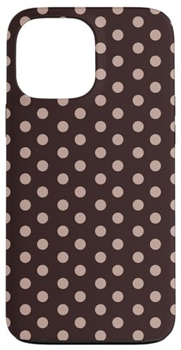 Brown Polka Dot Boho Vintage Aesthetic Dotted Cute Girly Case for iPhone 13 Pro Max