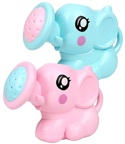 Annaffiatoio a Forma Di Elefante, Annaffiatoio Bambini, Grazioso Annaffiatoios Da Giardinaggio, Irrigatore Interni, Leggero, Giocattoli Il Bagno E L'acqua per Bambini, 14,5x5,5x9cm, Rosa