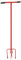 HOMTAKIE Griffe de Jardin Cultivateur à Griffes Cultivateur de Sol Outil de Jardinage Poignée Ergonomique Arrière-Cour Extérieur Rouge Acier