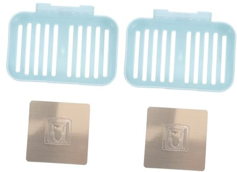 Alipis 2pezzi Portasapone Viaggio Pz Per Accessori Da Bagno Con Adesivo Forte e Drenaggio Per Sapone in Barra e Doccia