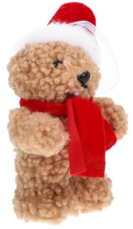 Muñeco De Oso De Peluche Navideño Decoración Navideña Lindas Decoraciones Adornos Navideños Oso Navideño Decoración para Árbol De Navidad Figura En Miniatura para