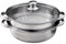 Combiné Vapeur 2 Corps, Cuiseur Vapeur en Acier Inoxydable, Cuit Vapeur, Double Chaudière Marmite en Vapeur, Mini Batterie de Cuisine Inox, Pot à Vapeur pour la Cuisson des Aliments 24 cm