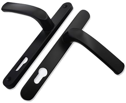 LXURY Poignée de Porte en Alliage d'aluminium, 1 lot, Noir et Blanc, 85 mm, 92 mm, entraxe 193 mm, 115 mm(Black 85x193)