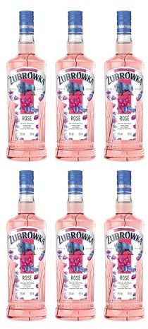 Zubrowka Zubrwoka Rose 30% Vodka mild Polen inkl. FeinWert E-Book (6 x 0.7 l)