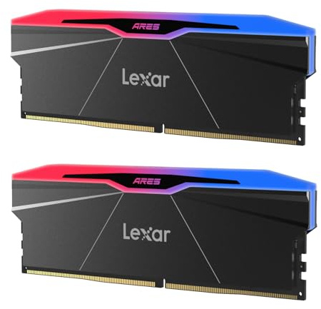 Lexar, Memoria interna DDR5 RGB, Kit 32GB (2x16GB) 6000MHz CL28, 288 pin UDIMM per Desktop