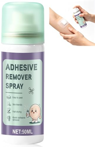 Removedor Adhesivo Piel, Spray Quita Apósitos, Eliminador Adhesivo Spray | Elimina Eficazmente de Adhesivo de Vendas, Cinta Adhesiva y Pegamento Instantáneo Piel, Retira Rápidamente, 50 Ml
