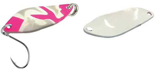 FTM Spoon Strike 2, 1g - Blinker Zum Spinnfischen auf Forelle, Forellenblinker Zum Angeln am Forellensee, Forellenköder, Farbe:Camouflage White