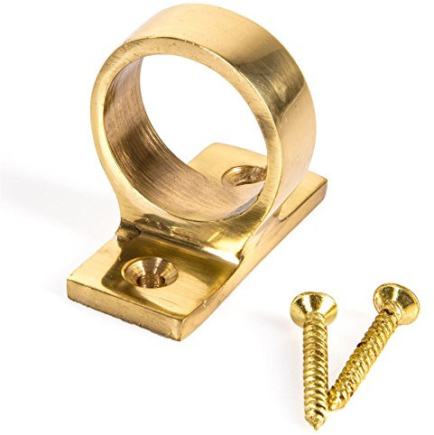 Single Solid Brass Eyelet Sash - Window Puller Latch - Open/Close Handle