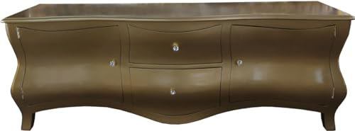 Casa Padrino Barock Fernsehkommode Gold B 169 cm, H 61 cm Fernsehschrank - Limited Edition