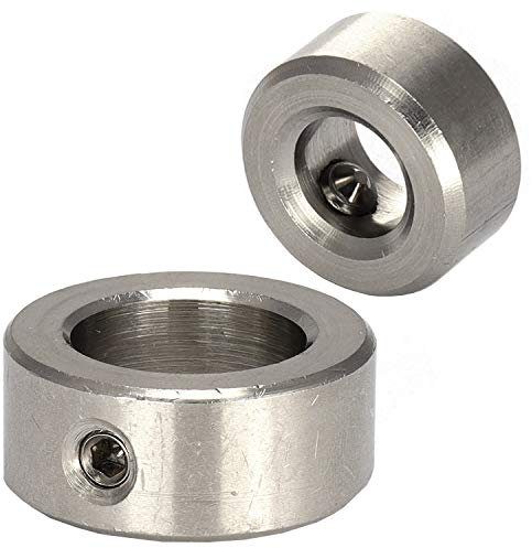 OPIOL QUALITY® Stellringe für Welle D=16 mm mit Gewindestift DIN 705 aus Edelstahl A2 V2A (4 Stück) Form A Wellenringe Stellring