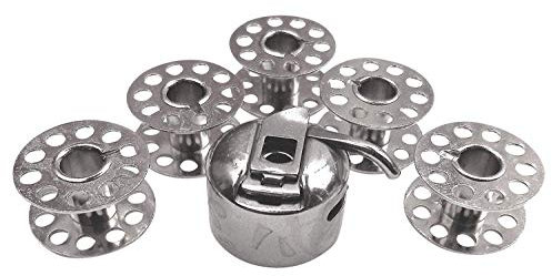 ZickZackNaehmaschine Spulenkapsel + 5 Metall Spulen für Pfaff Hobby Nähmaschinen