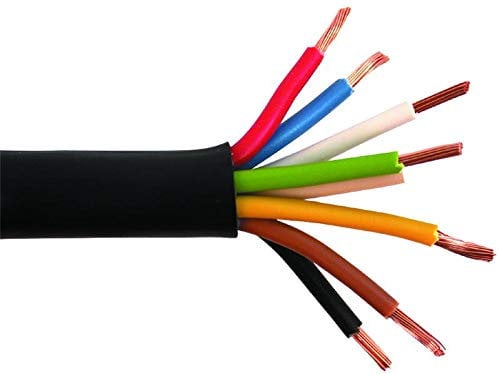 Cavo tubo 13 poli per rimorchio, roulotte, trattore, 13 cavi da 1 mm² di sezione | Tubo da 13 x 1 disponibile in 5,10 o 15 metri | Spedizione urgente 24/48 ore (5 metri)