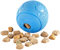 Sweetypet Bälle: Hunde-Spielball aus Naturkautschuk, mit Snack-Ausgabe, Ø 8 cm, blau (Intelligenzspielzeug Hund, Hundespielzeug Intelligenz, Trainer)