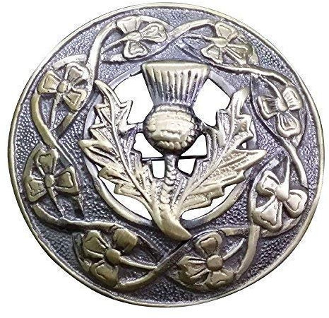 Tartan City Schottisch Kilt Fly Plaid Brosche Distel Wappen Antik Veredlung