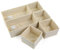 NEWSTYLE Organizador Cajones 6pcs Cajas Almacenaje Plegables de Tela Para Guardar Ropa,Cajas Organizadoras de Almacenamiento de Cajones Divisores para Sujetadores,Calcetines, Ropa Interior (Beige)