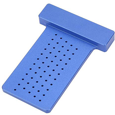 T60 Holz Lineal T-typ Scriber Aluminiumlegierung Loch Lineal Messer Carpenter Kennzeichnung Fixing Tool(Blue)