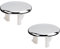 MroMax Lot de 2 bouchons de trop-plein en plastique ABS pour évier de cuisine - Anneau simple couche à clipser - Couvercle de vidange de rechange pour salle de bain, cuisine, lavabo, lavabo - Argent