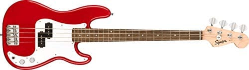 Squier by Fender Mini Precision Bass – Basso Elettrico Compatto, Dakota Red, con Pickup Split-Coil Alnico e Lezioni Gratuite su Fender Play