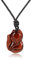 COAI Geschenkideen Unisex Glückskette mit Fuchs Anhänger aus Rotem Tigerauge Amulett Verstellbare Kette