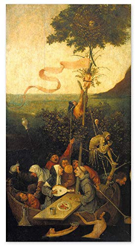 JUNIWORDS Poster, Hieronymus Bosch, Das Narrenschiff, 30 x 56 cm