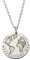 JUWEDI.de Hals-Kette echt Silber 925 mit Gravur Weltkugel (20mm)